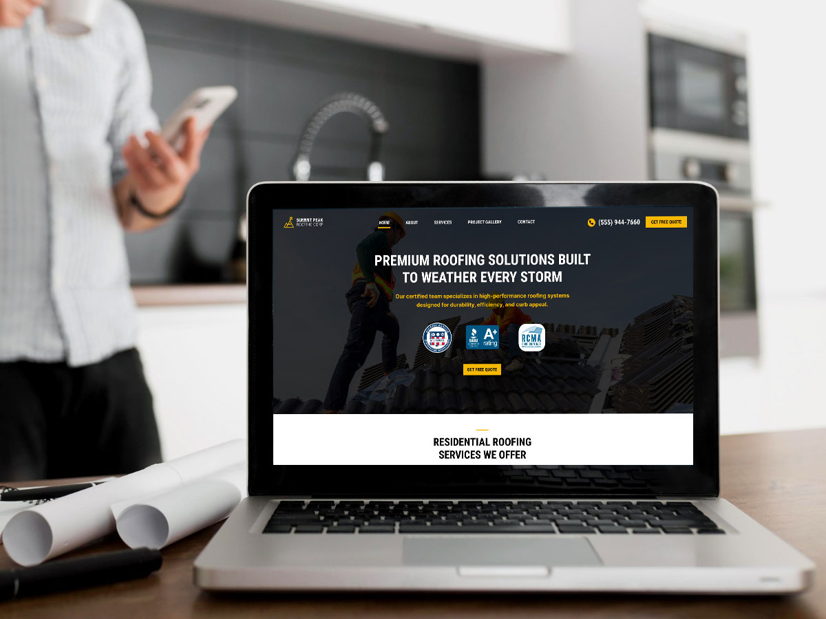 Website design for a contractor / builder / construction service provider